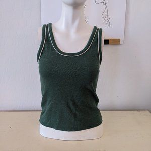 American Eagle cropped sweater tank green small